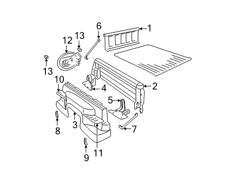 1997 GMC C3500 Front & Side Panels Diagram 2 - Thumbnail