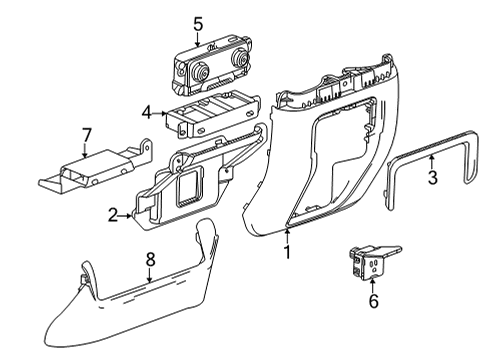 2021 GMC Yukon Protector, Jet Black Diagram for 84525839
