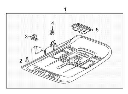 2022 Chevy Suburban Overhead Console Diagram 3 - Thumbnail