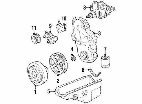 1991 GMC C3500 Brake Components Diagram