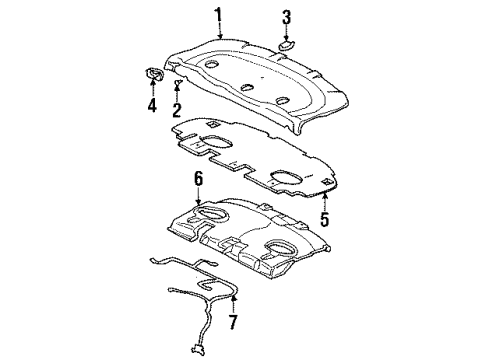 2003 Oldsmobile Aurora Interior Trim - Rear Body Diagram