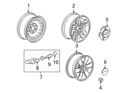 2009 Chevy Silverado 1500 Tire Pressure Monitoring, Electrical Diagram 1 - Thumbnail