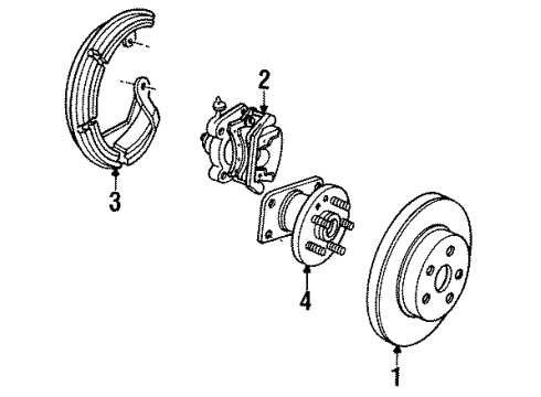 1992 Cadillac Seville Flex Hose, Rear Diagram for 18032157