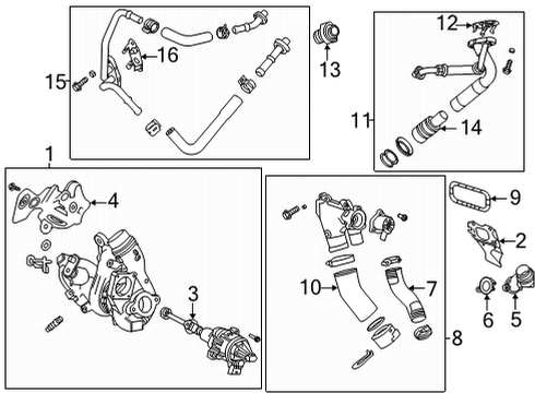 2022 Cadillac CT5 Turbocharger & Components Diagram
