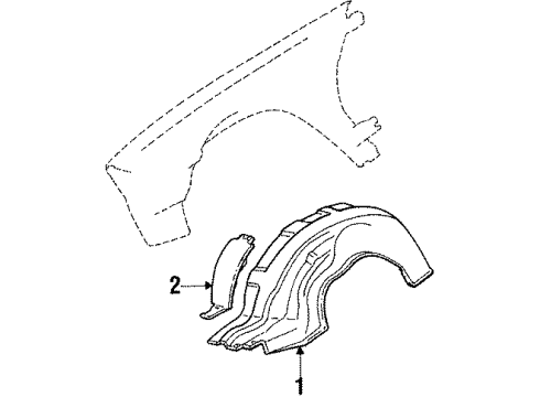 1984 GMC Caballero Shield, Front Inner Diagram for 14043529