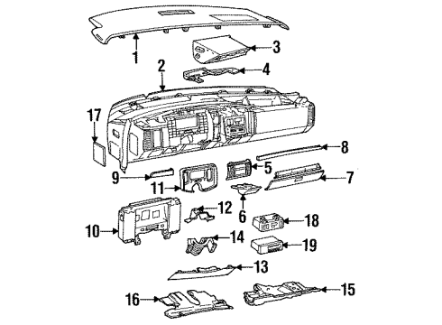 1994 Cadillac Fleetwood Temperature Control Diagram for 19153507