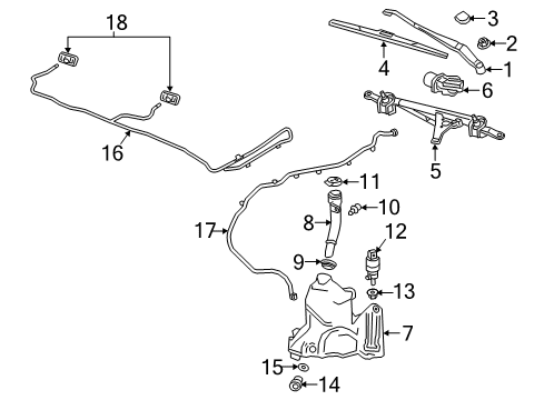 2020 Buick Regal TourX Washer Pump Diagram for 13250357