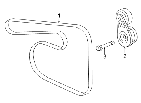 2020 GMC Acadia Belts & Pulleys, Maintenance Diagram 1 - Thumbnail