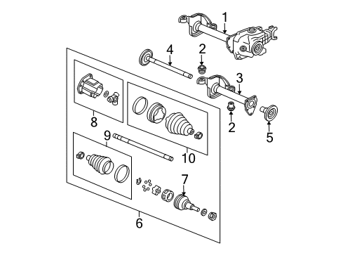 2012 Chevy Express 3500 Carrier & Front Axles Diagram