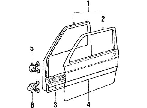 1986 Chevy Spectrum Lock Diagram for 94106758