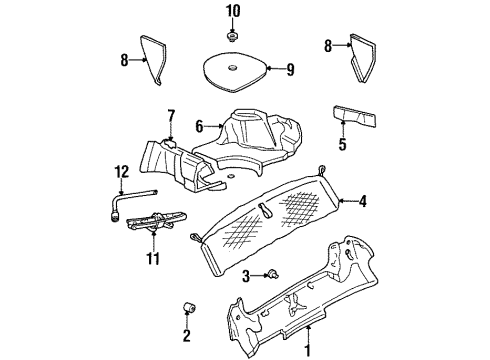 1999 Chevy Lumina Jack Assembly Diagram for 10285254
