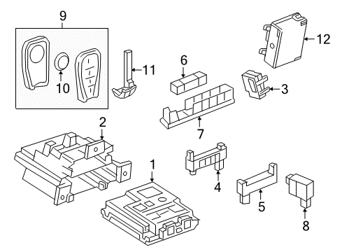 2021 Chevy Bolt EV Antenna Bracket Diagram for 95355247