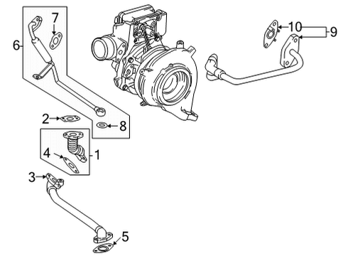 2022 GMC Sierra 3500 HD Turbocharger & Components Diagram 2 - Thumbnail