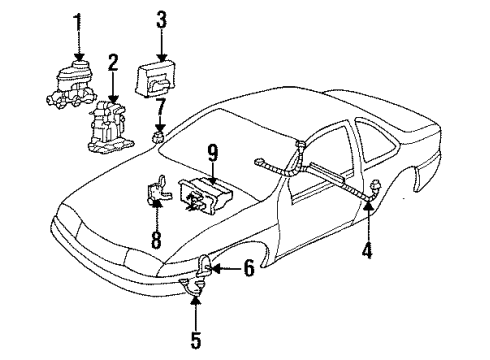 1995 Chevy Corsica Anti-Lock Brakes Diagram