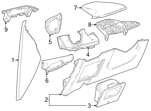 2024 Chevy Trailblazer Cluster & Switches, Instrument Panel Diagram 1 - Thumbnail