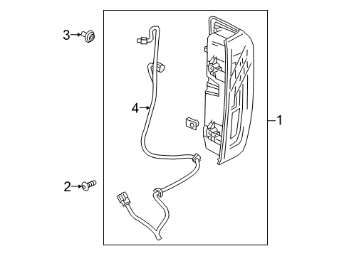 2023 GMC Sierra 1500 Tail Lamps Diagram