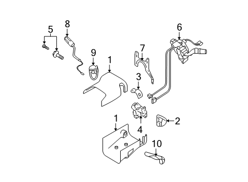 2009 Chevy Colorado Turn Signal Switch Diagram for 25867279