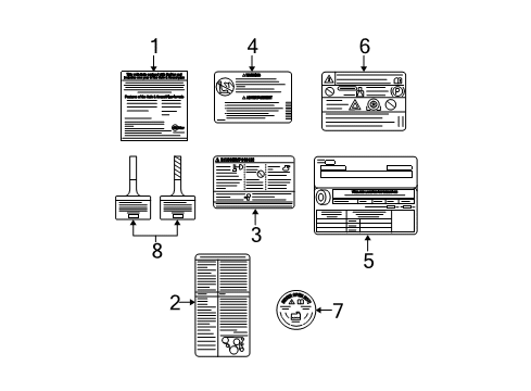 2012 GMC Canyon Information Labels Diagram