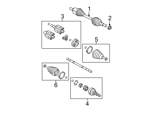 2012 GMC Acadia Axle Shaft & Joints - Front Diagram 1 - Thumbnail