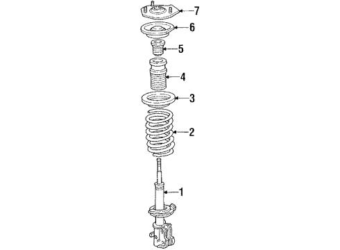 1994 Oldsmobile Silhouette Struts & Suspension Components - Front Diagram