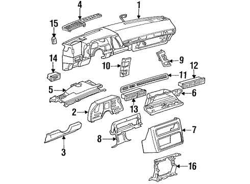 1990 Chevy Cavalier Headlamp Switch Diagram for 19245093