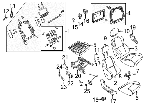 2005 Pontiac GTO Adjust Knob Diagram for 92144707