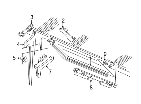 1998 GMC Safari Sliding Door Hardware Diagram 2 - Thumbnail