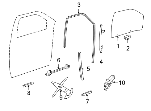 2005 Pontiac Montana Front Door Diagram 2 - Thumbnail