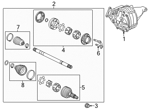 2012 Cadillac CTS Axle & Differential - Rear Diagram 1 - Thumbnail