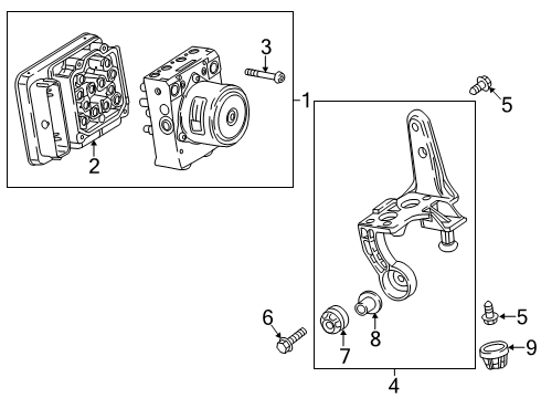 2023 Chevy Blazer ABS Control Unit Diagram for 86804638
