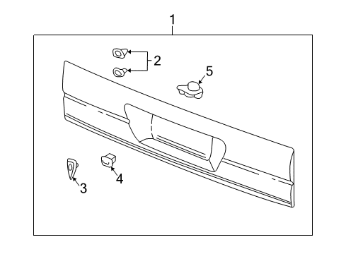 2002 Pontiac Aztek Exterior Trim - Tail Gate Diagram