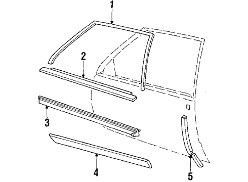 1985 Oldsmobile 98 Mirror, Rear Passenger Side Diagram for 20469518