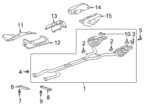 2020 Cadillac CT6 Floor Reinforcement Diagram for 23495556