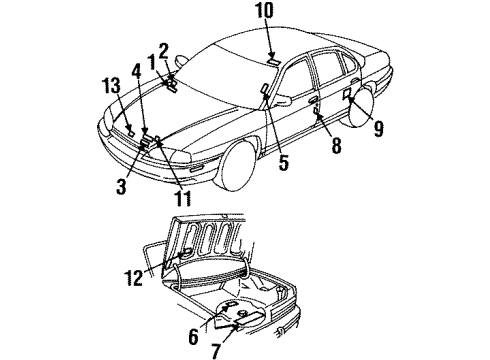 1994 Pontiac Grand Am Information Labels Diagram