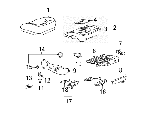 2011 Buick Lucerne Front Seat Components Diagram 5 - Thumbnail