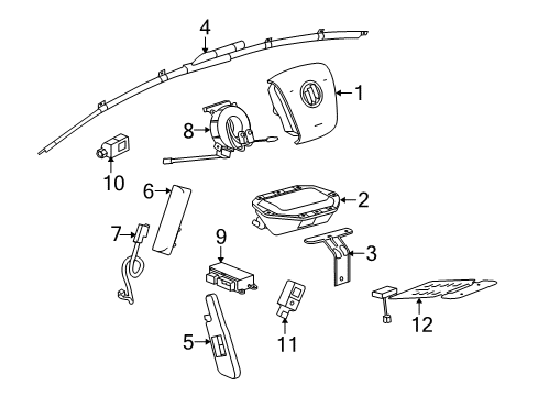 2012 Buick LaCrosse Air Bag Components Diagram