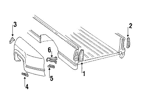 1990 GMC C3500 Combination Lamps Diagram