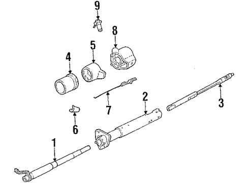 1985 Chevy S10 Blazer Steering Column Diagram 2 - Thumbnail