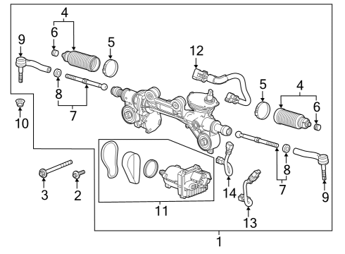 2023 Chevy Silverado 1500 Steering Gear Diagram for 85607374