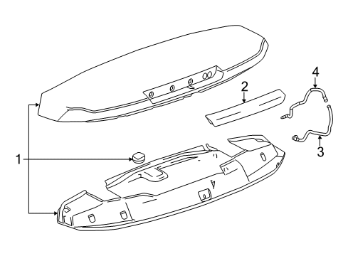 2020 Cadillac Escalade ESV Rear Spoiler Diagram