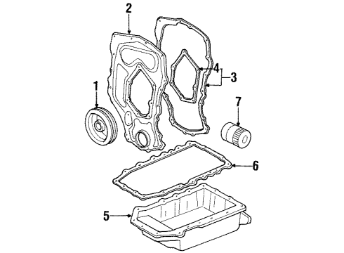 1997 Oldsmobile Achieva Engine Parts & Mounts, Timing, Lubrication System Diagram 1 - Thumbnail