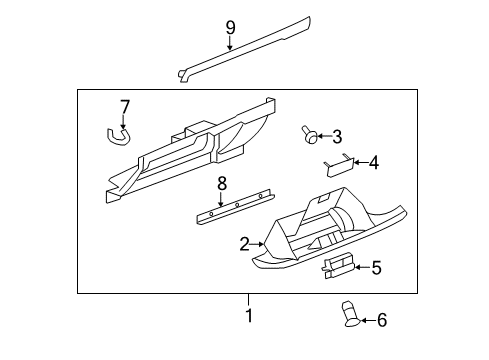 2008 Chevy Silverado 1500 Glove Box Diagram 2 - Thumbnail