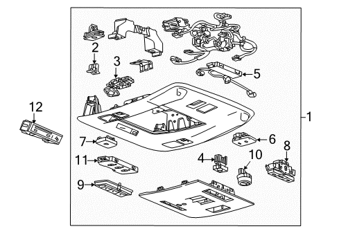 2020 Chevy Suburban Overhead Console Diagram 2 - Thumbnail