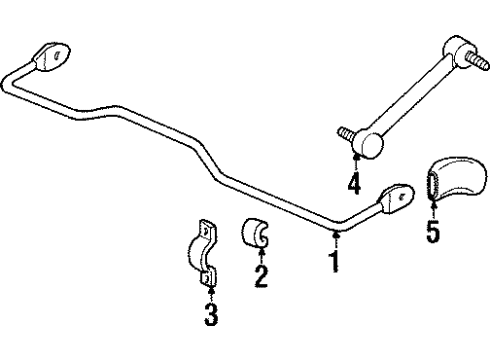 1999 Pontiac Grand Prix Rear Suspension Components, Stabilizer Bar Diagram 1 - Thumbnail