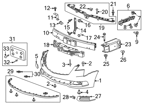 2018 Cadillac XTS Compressor Nut Diagram for 11546377