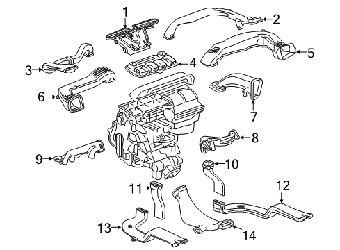 2020 GMC Acadia Ducts Diagram 1 - Thumbnail