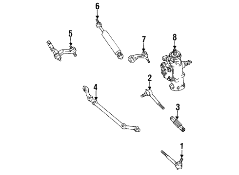 1998 GMC C2500 Suburban P/S Pump & Hoses, Steering Gear & Linkage Diagram 4 - Thumbnail