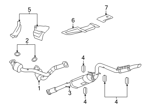 2010 Chevy Silverado 2500 HD Converter & Pipe Diagram for 19418942