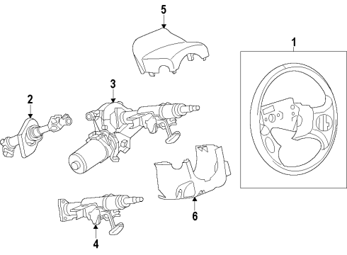 2012 Chevy Cruze Steering Column & Wheel, Steering Gear & Linkage Diagram 1 - Thumbnail