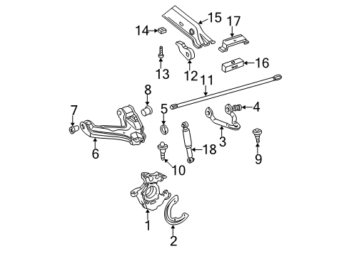 1998 Chevy K3500 Lower Ball Joint, Front Diagram for 12380415